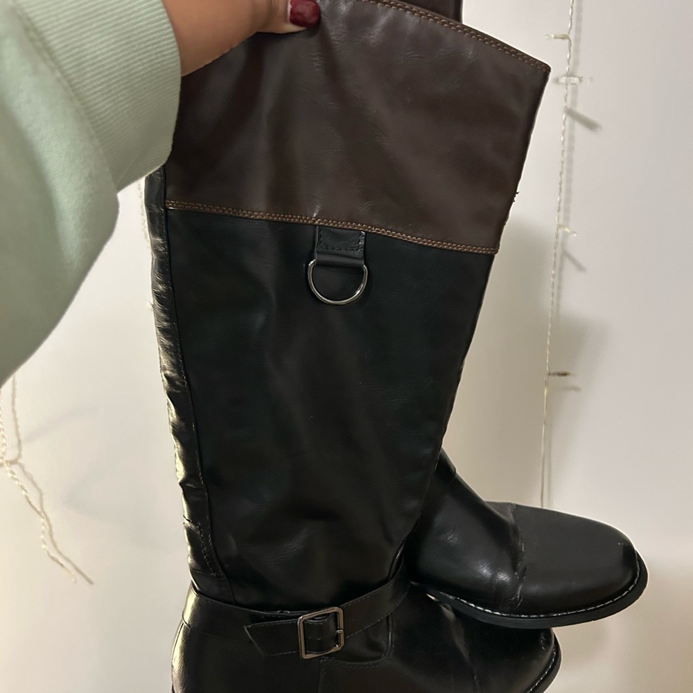 Stylish Black and Brown Women's Boots